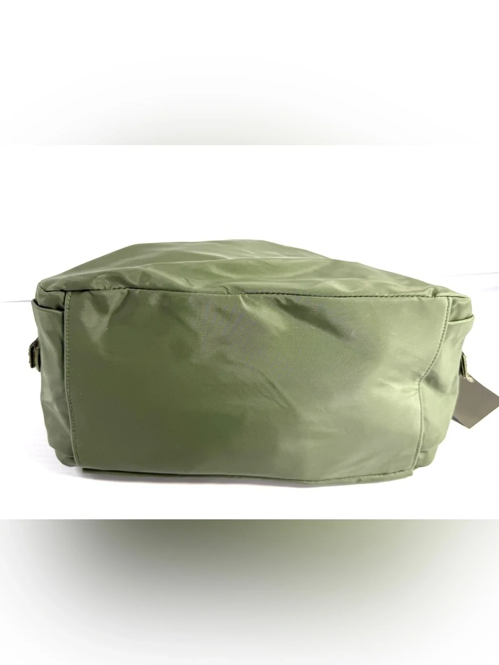 Massimo Dutti Olive Green Nylon Accessory Bag